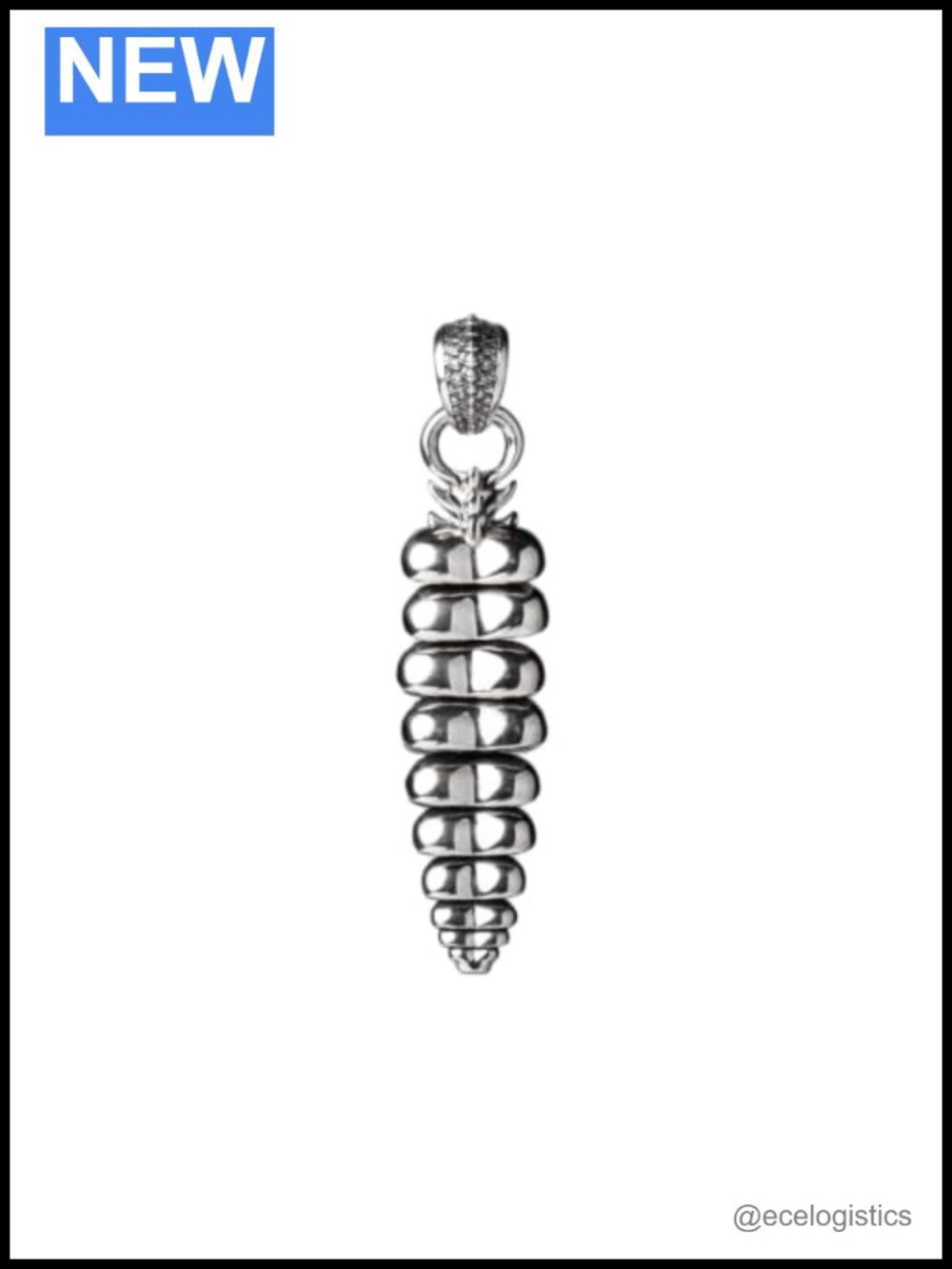 Rattlesnake Tail Fidget Pendant Necklace Brass Copper Handmade Gift